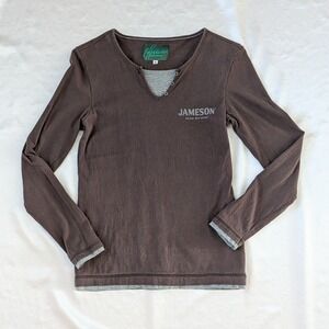 Jameson Irish Whiskey Women's Long Sleeve Shirt Brown XS / Small Pre-Owned